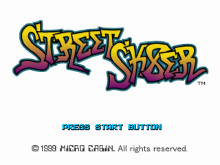 Street Sk8er title screen for Playstation